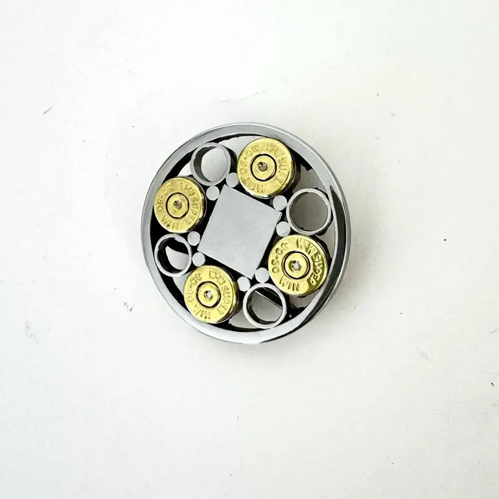 Vintage Bullet Casing Belt Buckle Small Silver/Gold Tone Mens Unisex
